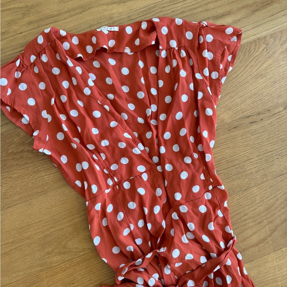 Tularosa Side Wrap Polka Dot Dress - Picture 6 of 7